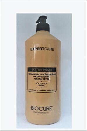 Biocure  Yıpranmış Saçlar İçin Yapılandırcı,Hacimlendirici Keratin Botox Krem 1000 ml