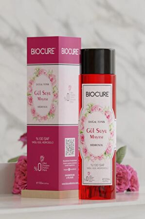 Biocure Gül Suyu Mayası Gül Hidrosolü - Aydınlatıcı Ve Gözenek Sıkılaştırıcı Tonik 150 Ml