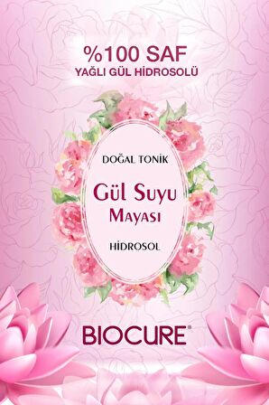 Biocure Gül Suyu Mayası Gül Hidrosolü - Aydınlatıcı Ve Gözenek Sıkılaştırıcı Tonik 150 Ml