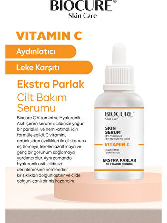 Biocure C Vitamini & Hyaluronik Asit Extra Parlak Aydınlatıcı Ve Leke Karşıtı Yüz Serumu 30 Ml