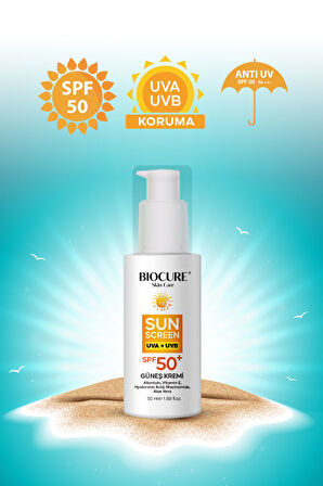 Biocure Face Protection SPF 50+ Güneş Koruyucu Krem  50ml