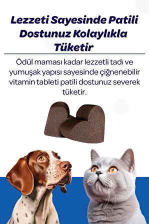 Vet's Plus Hip&Joint 60'lı Kedi ve Köpekler için Eklem Destekleyici Çiğnenebilir Tablet