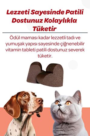 Vet's Plus Calming Kedi ve Köpekler için Sakinleştirici 60'lı Çiğnenebilir Tablet