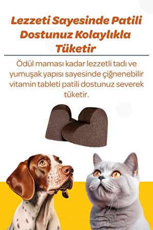 Vet's Plus Immune Çiğnenebilir Tablet 60'lı (Kedi ve Köpekler için Bağışıklık Sistemi Destekleyici)