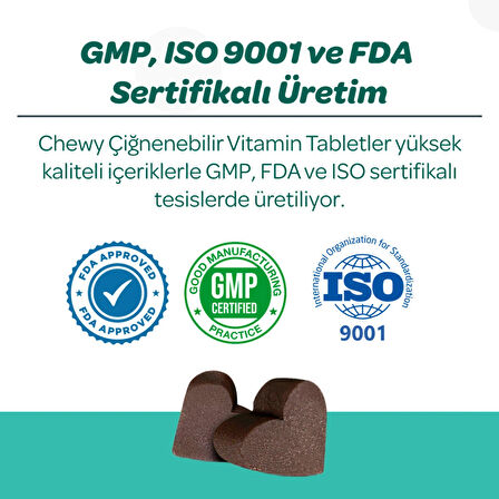 Vet's Plus Dental Çiğnenebilir Tablet 60'lı (Kedi ve Köpekler için Diş Bakımı)