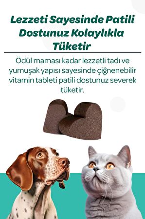 Vet's Plus Dental Çiğnenebilir Tablet 60'lı (Kedi ve Köpekler için Diş Bakımı)
