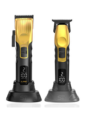 Supreme Trimmer Altın 2Spee Trimmer & Clipper Tıraş Makinesi – LCD Göstergeli, Ultra Sessiz