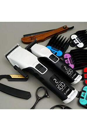 Supreme Trimmer Beyaz 2Spee Trimmer & Clipper Tıraş Makinesi – LCD Göstergeli, Ultra Sessiz