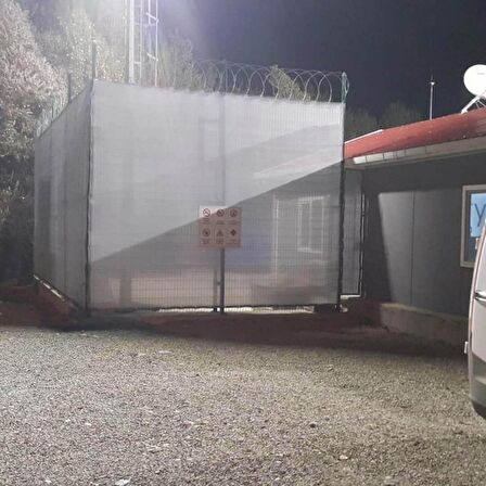 %95'lik Gri - Gümüş Gölgelik File - 3*16 METRE - Branda - Çit Filesi - Şeritli Halkalı