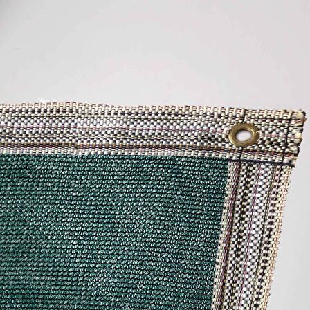 %75'lik Yeşil Gölgelik File 3*14 METRE - Branda - Çit Filesi - Şeritli Halkalı