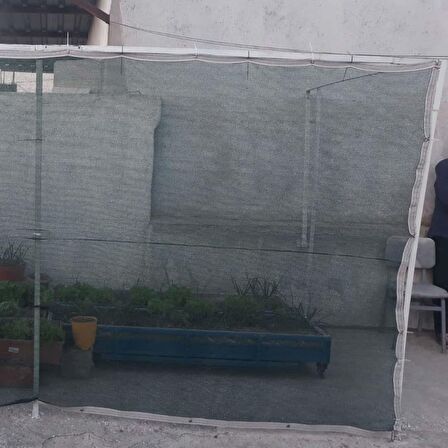 %55'lik Yeşil Gölgelik File 1.5*70 METRE - Branda - Çit Filesi - Şeritli Halkalı