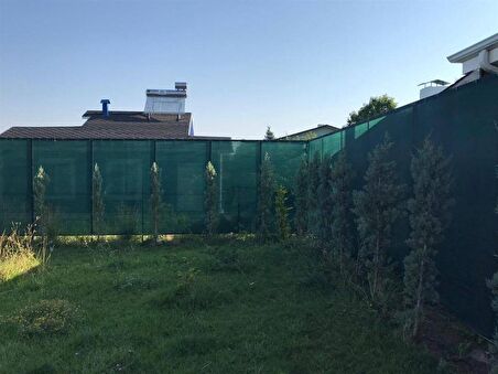 %95'lik Yeşil Gölgelik File - 3*40 METRE - Branda - Çit Filesi - Şeritli Halkalı