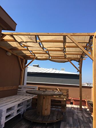 %95'lik Krem Gölgelik File - 5*60 METRE - Branda - Çit Filesi - Şeritli Halkalı