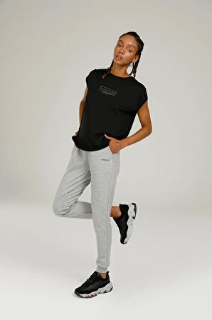 Lumberjack Kadın Eşofman Altı Basic Jogger CT133 3FX Gri Melanj/Grey Melange 23S17CT133