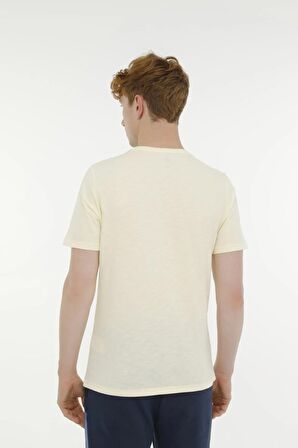 Lumberjack Bisiklet Yaka Sarı Erkek T-Shirt 2SCT1103FX