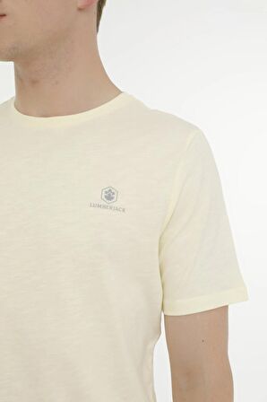 Lumberjack Bisiklet Yaka Sarı Erkek T-Shirt 2SCT1103FX