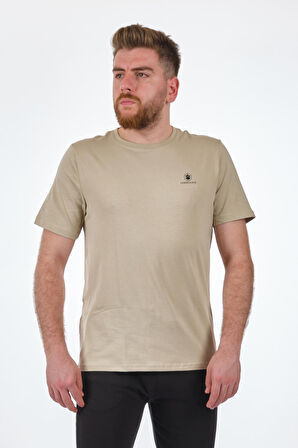 Lumberjack Bisiklet Yaka Sütlükahve Erkek T-Shirt 2SCT1103FX