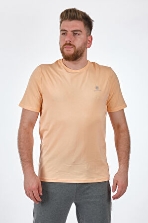 Lumberjack Bisiklet Yaka Pastel-Turuncu Erkek T-Shirt 2SCT1103FX