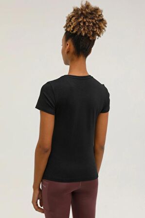 Lumberjack Basic Modal C Neck Siyah Kadın Kısa Kol T-Shirt W-CT131 101339647