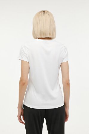 W-SN230 BASIC PES C NECK Beyaz Kadın Kısa Kol T-Shirt