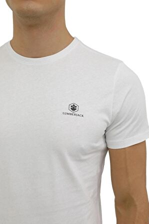 Lumberjack Erkek Basic T-Shirt CT102 Beyaz/White 13S43CT102