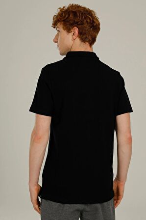 Lumberjack Erkek Basic Polo Yaka T-Shirt CT953 Siyah/Black 13S43CT953