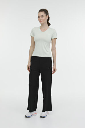 W-CT132 BASIC MODAL V NEC PASTEL YESIL Kadın Kısa Kol T-Shirt