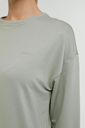 W-sn79 Basıc C Neck Sweat Siyah Kadın Sweatshirt