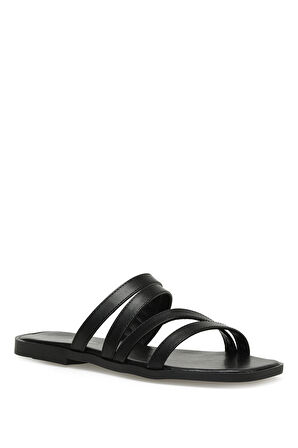 LEYSSA 3FX Siyah Kadın Düz Terlik