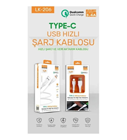 LUCATECH LK-206 KALİTELİ TYPCKABLO