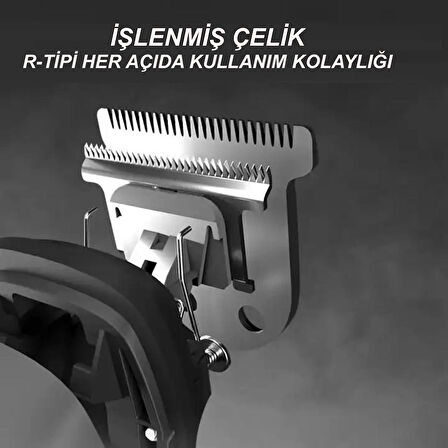 Profosyonel Şarjlı Saç Sakal Tıraş Makinesi Lı-1386-6 In 1 Erkek Bakım Seti