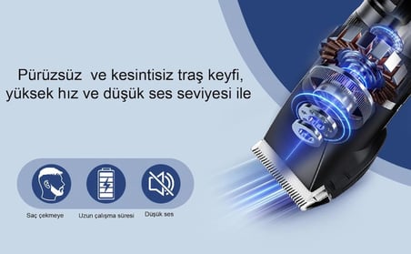 C5-1 Profesyonel Seramik bıçaklı Şarjlı Saç Tıraş Makinesi