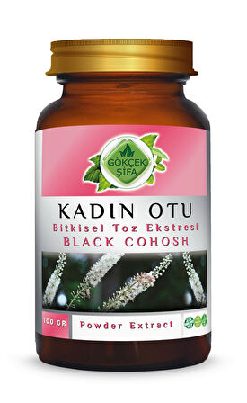 Black Cohosh Kadın Otu Toz Ekstresi 100 gr Cam