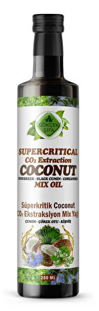 Hindistan Cevizi Süperkritik Mix Yağı 250 ml (COCONUT SUPERCRİTİCAL MİX OİL)