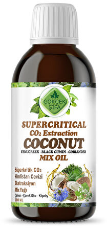 Hindistan Cevizi Süperkritik Mix Yağı 100 ml (COCONUT SUPERCRİTİCAL MİX OİL)