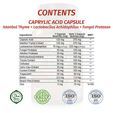 Kaprilik Asit Kapsül (CAPRYLİC ACİD CAPSULE)