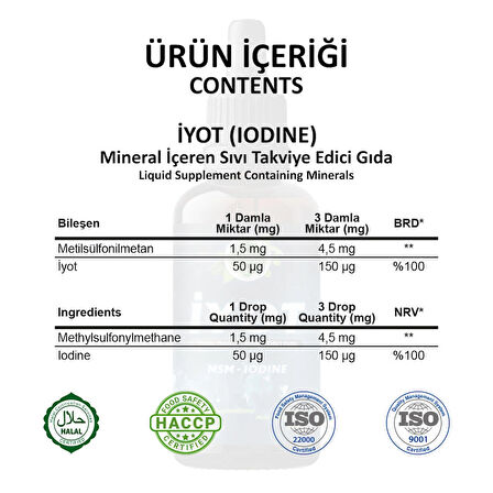 Msm Iyot (MSM IODİNE) 50 Ml.