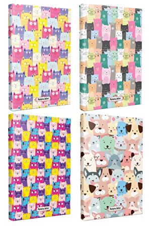 Kedi Temalı 4 Defter - Set 3