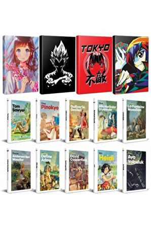 10 Du?Nya C?Ocuk Klasig?İ Ve 4 Anime Defter
-Set-4