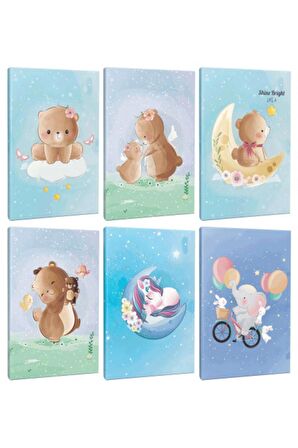 Rüyalar Alemi 6Lı 64 Sayfa Çizgili Defter Seti
-1