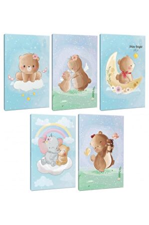 Sevimli Ayıcıklar 5Li 64 Sayfa Çizgili Defter
Seti -1