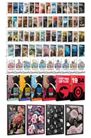80 Dünya Klasiği Ve Çiçekli Çizgili Defter
Seti -1
