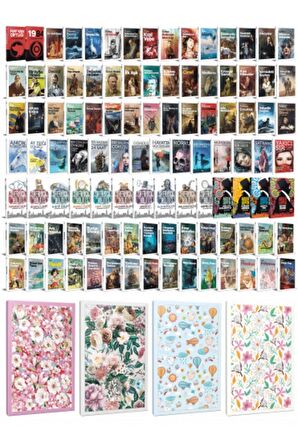 113 Dünya Klasiği Ve Çiçekli Çizgili Defter
Seti -2