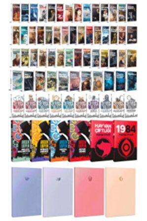 80 Dünya Klasiği Ve Pastel Çizgisiz Defter Seti
-1