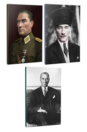 3Lü Atatürk- Çizgili Defter Seti 64 Sayfa
13,5X19,5Cm -2