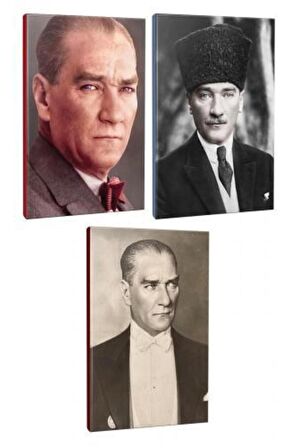 3Lü Atatürk- Çizgili Defter Seti 64 Sayfa
13,5X19,5Cm -10