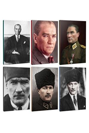 6Lı Atatürk- Çizgili Defter Seti 64 Sayfa
13,5X19,5Cm -1