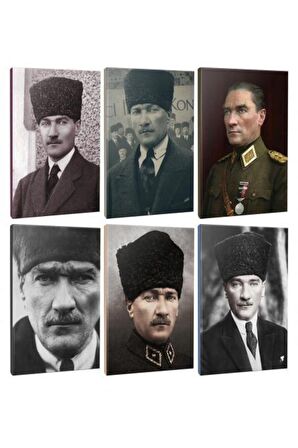6Lı Atatürk- Çizgili Defter Seti 64 Sayfa
13,5X19,5Cm -3