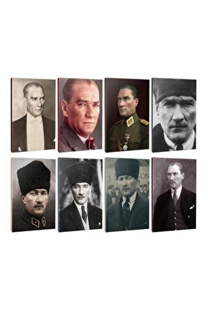 8Li Atatürk- Çizgili Defter Seti 64 Sayfa
13,5X19,5Cm -3