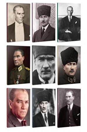9Lu Atatürk- Çizgili Defter Seti 64 Sayfa
13,5X19,5Cm -4